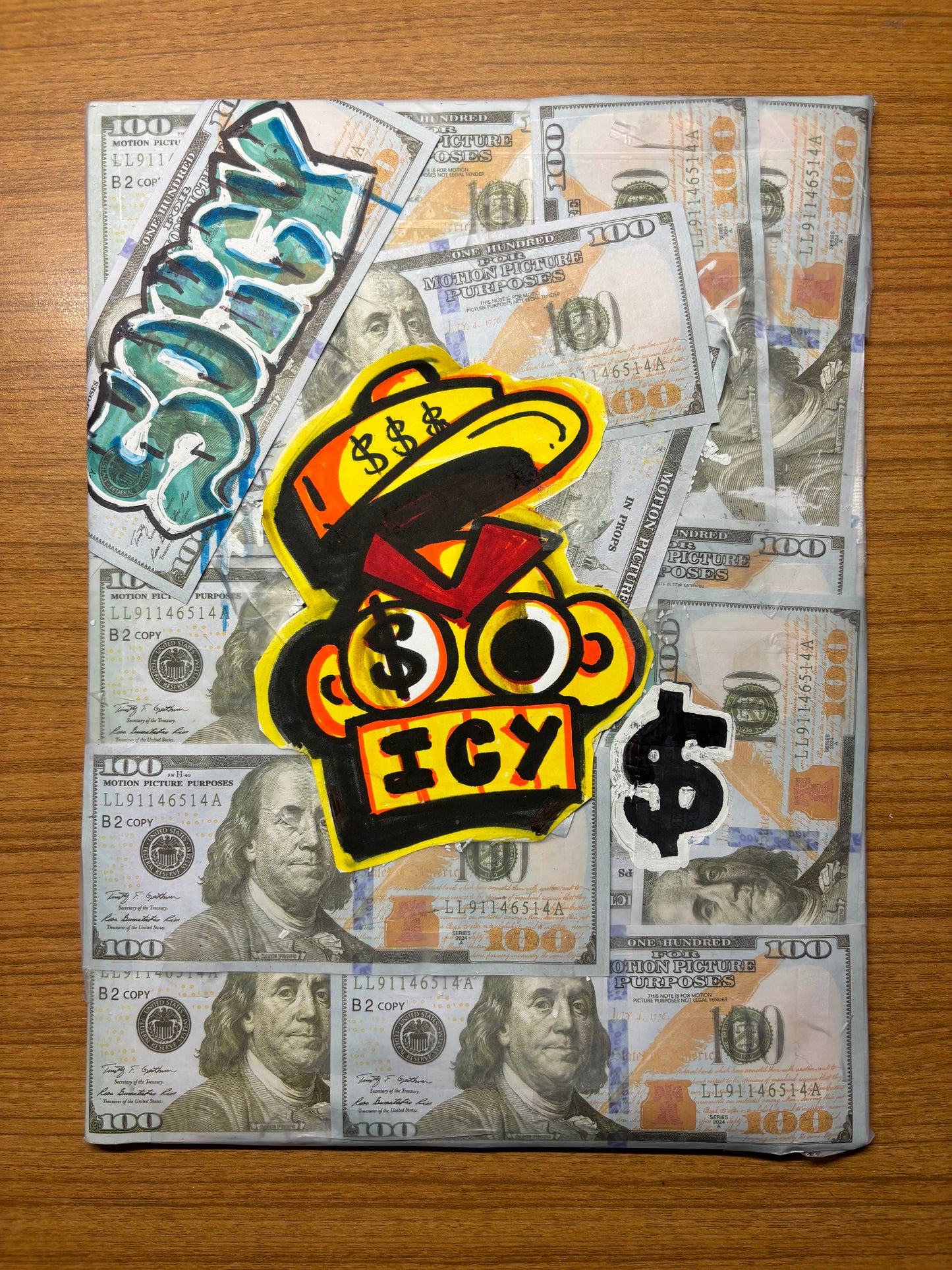 1 of 1 soicy graffiti money canvas